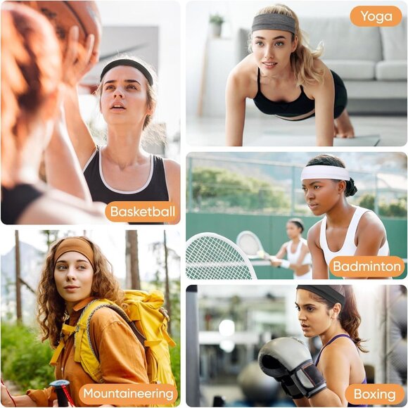 Headbands for Women Non Slip - 9PCS Elastic Fabric Hair Band for Women's Hair, S - Picture 5 of 6